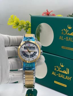 Thumbnail Image Montre Azan Dorée Homme avec Qibla et Calendrier Hijri